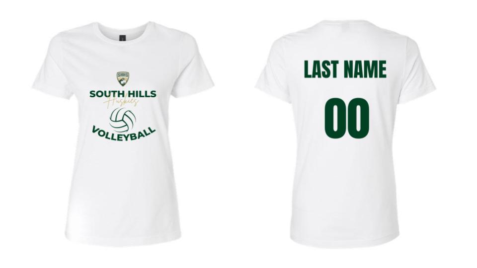 South Hills Girls Volleyball T-Shirt - Women's White