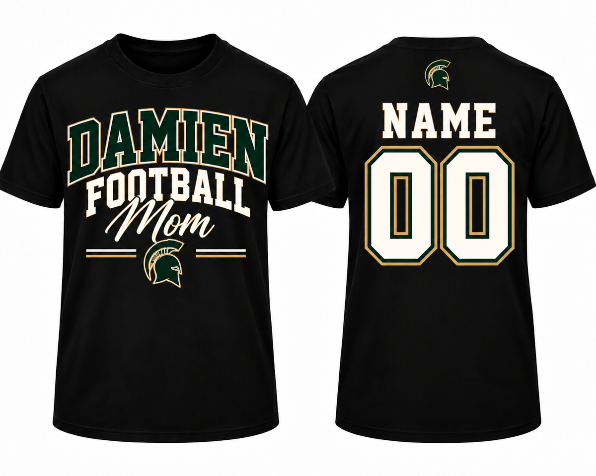 Damien Football Mom Personalized T-Shirt - Unisex