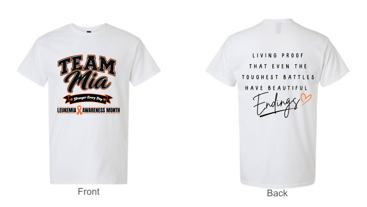 Team Mia Leukemia Awareness Month T-Shirt - Unisex