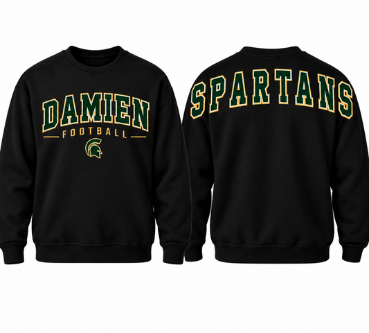 Damien Football Spartans Crewneck Sweatshirt - Unisex