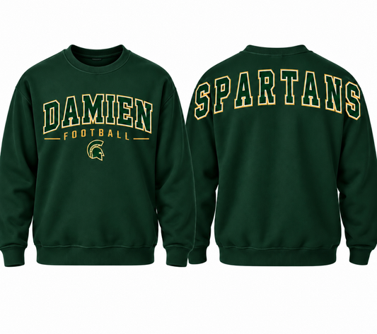 Damien Football Spartans Crewneck Sweatshirt - Unisex