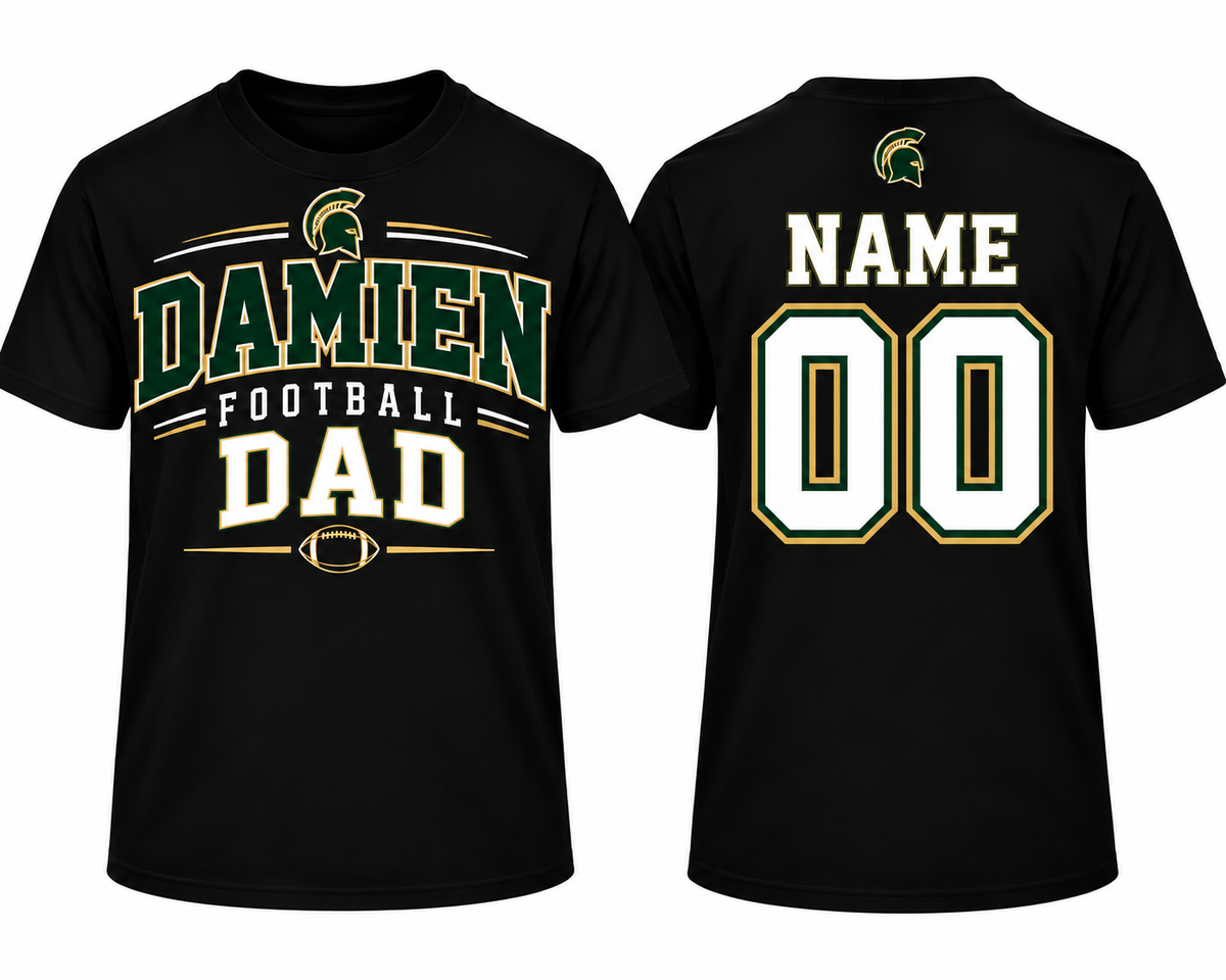 Damien Football Dad Personalized T-Shirt - Unisex