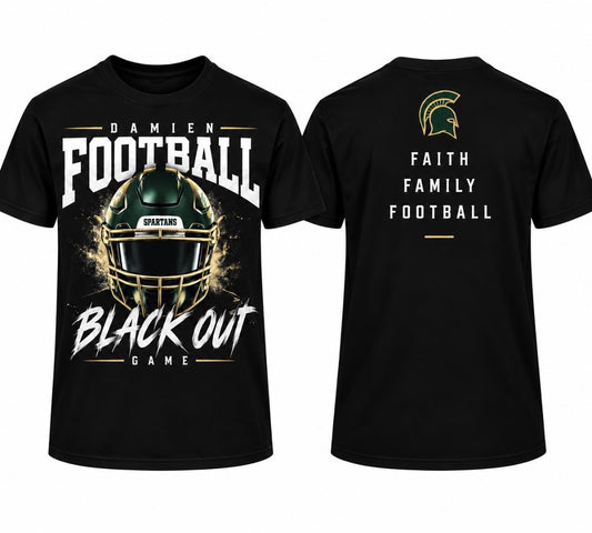Damien Football “Blackout Game” T-Shirt - Unisex