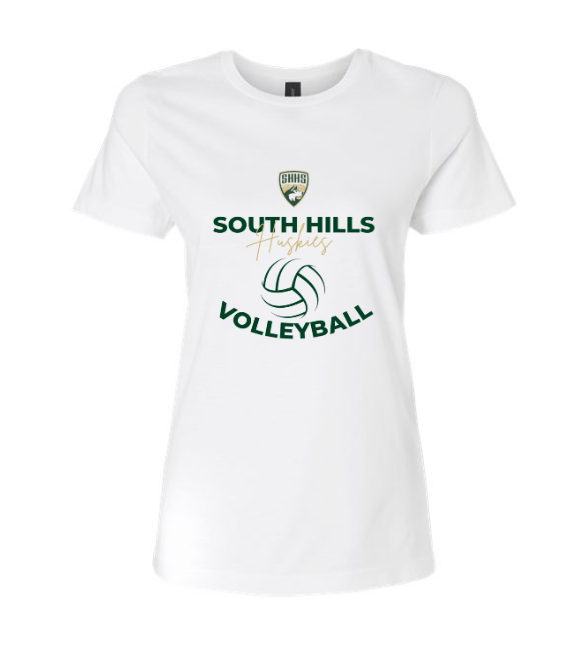 South Hills Girls Volleyball T-Shirt - Women's White